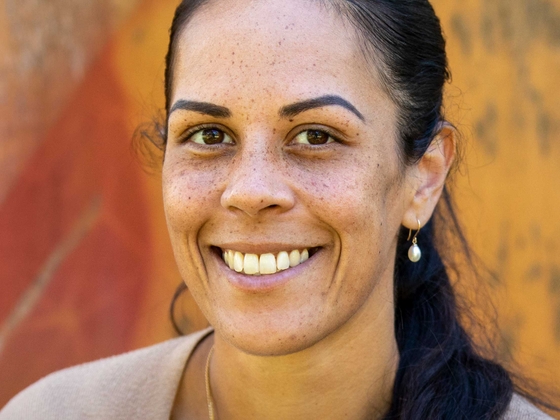 Smiling young First Nations woman