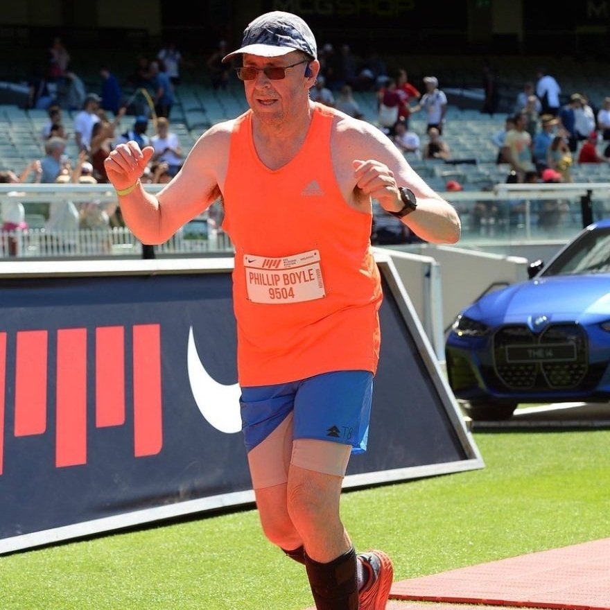 Phillip, running a long-distance race