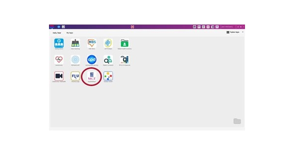 A screenshot of MGT topbar 