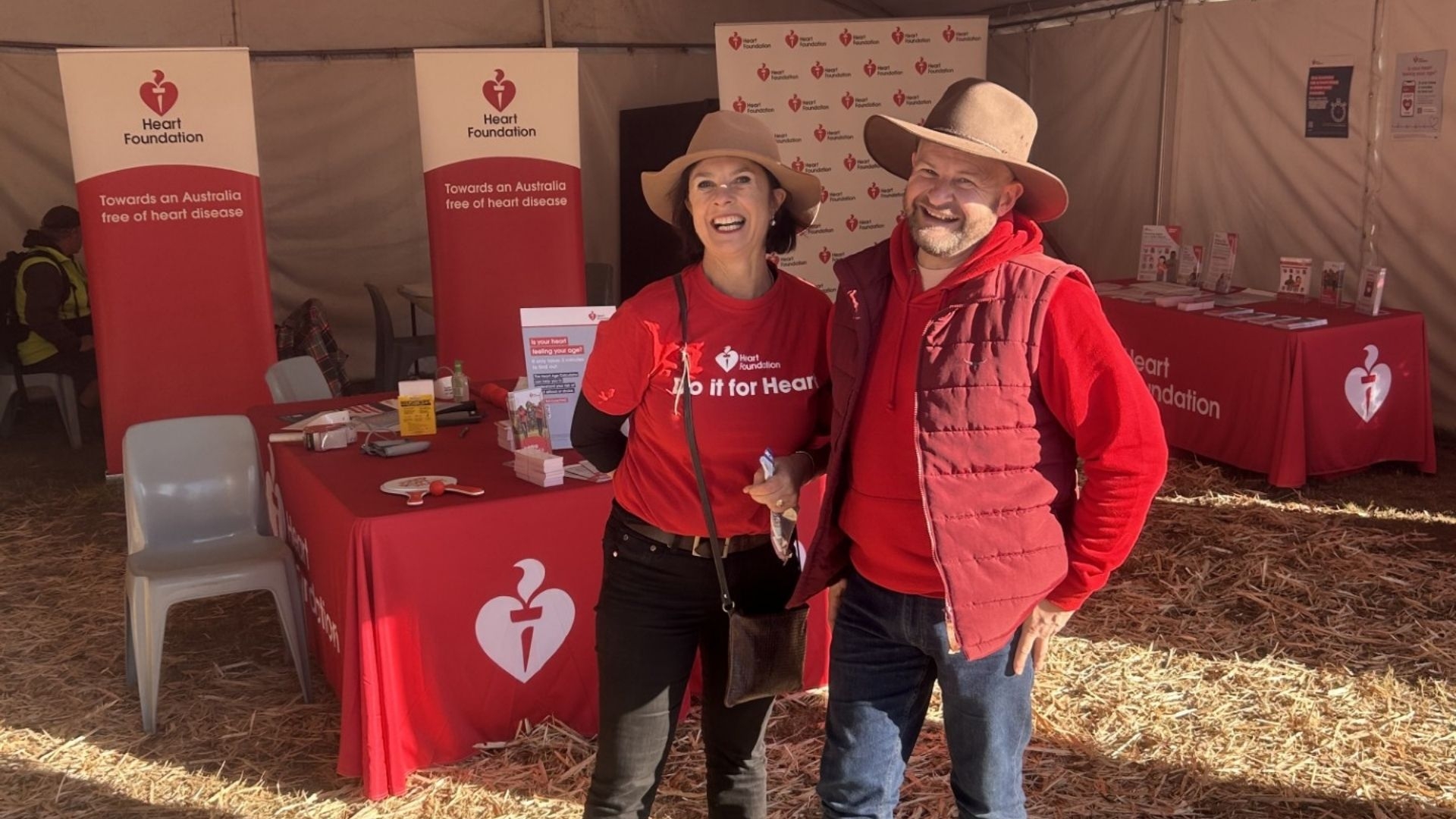 Two Heart Foundation staff at AgFest in Tasmania